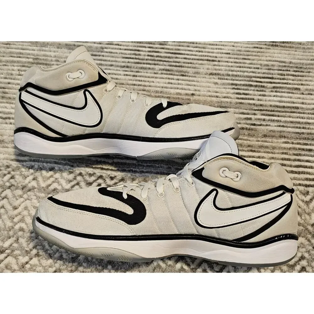 Nike Air Zoom GT Hustle 2 White Black Men's Size 14 Basketball Shoes DJ9405